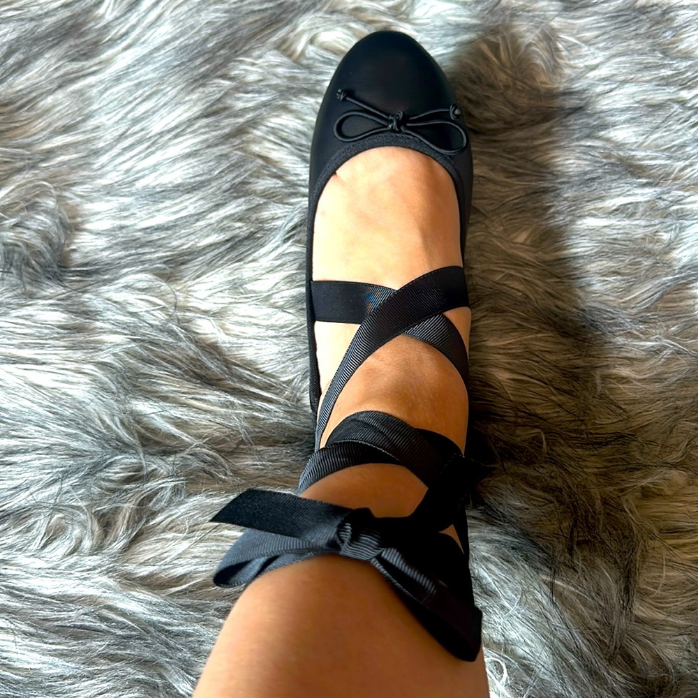 Black Demonia ballet slippers. Size 8.